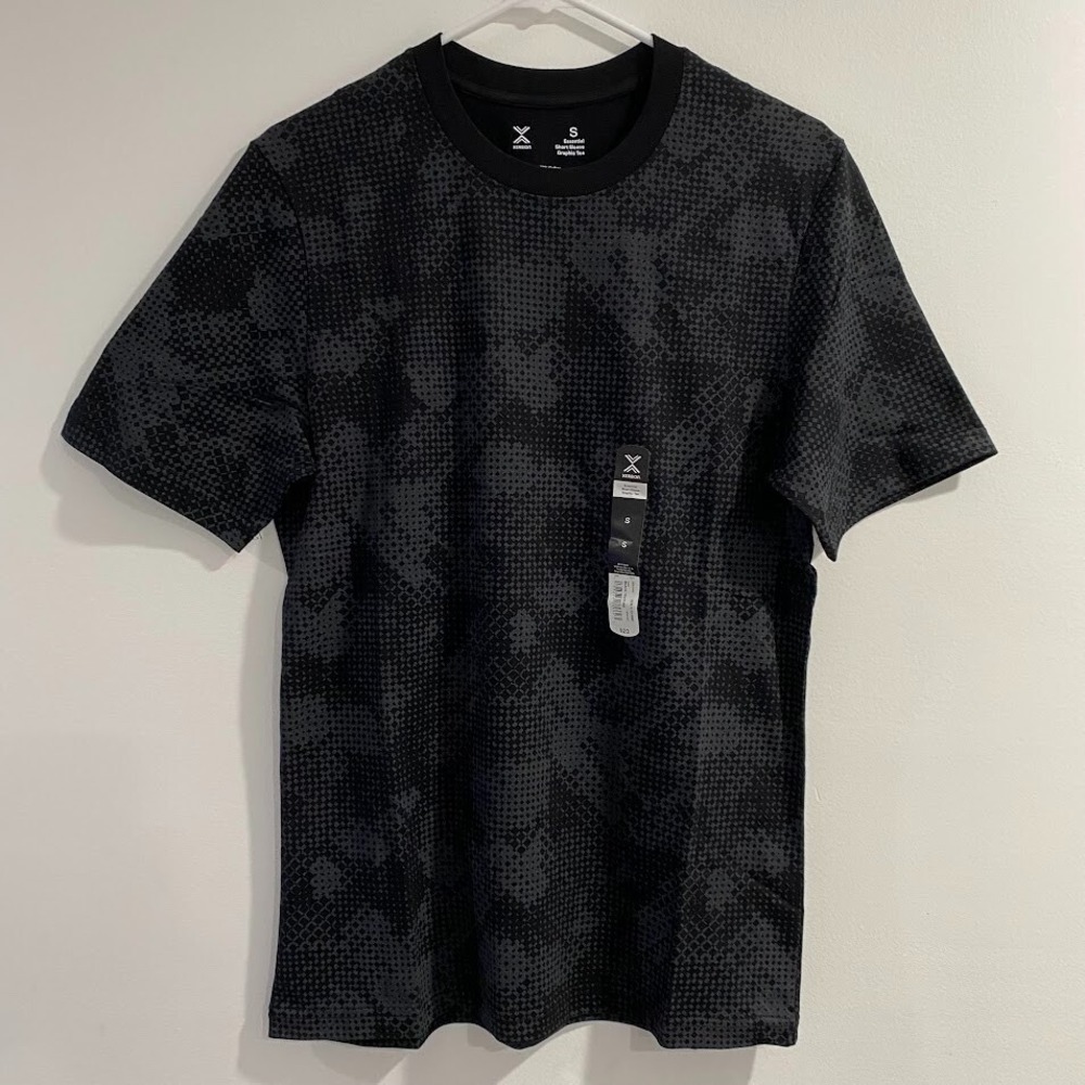 Xersion Xtreme Cotton Men's Size S Black Crew Neck Short Sleeve T-Shirt‎